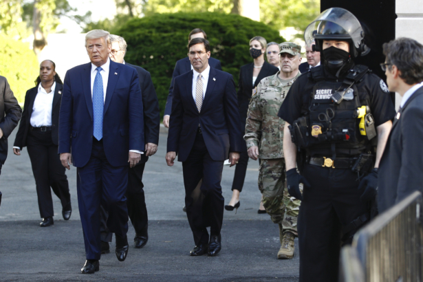 President Donald Trump departs the White House to visit St. John's Church in Washington on June 1, 2020. (Patrick Semansky/AP Photo)