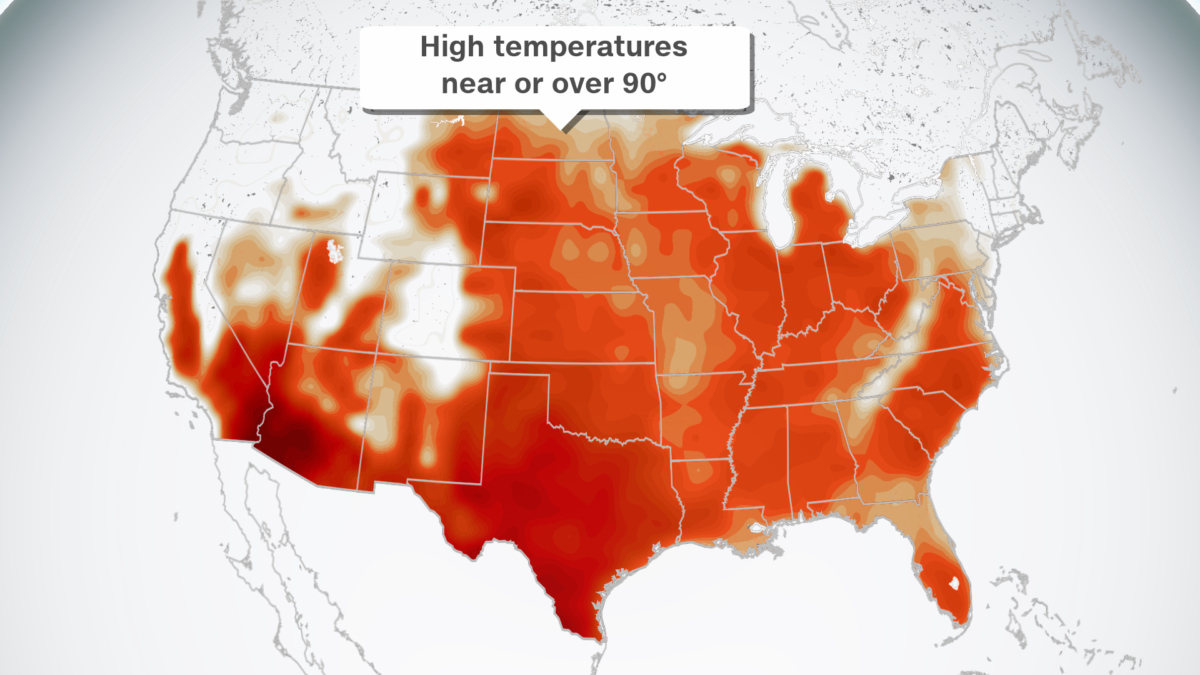 The Fourth of July forecast. (CNN Weather)