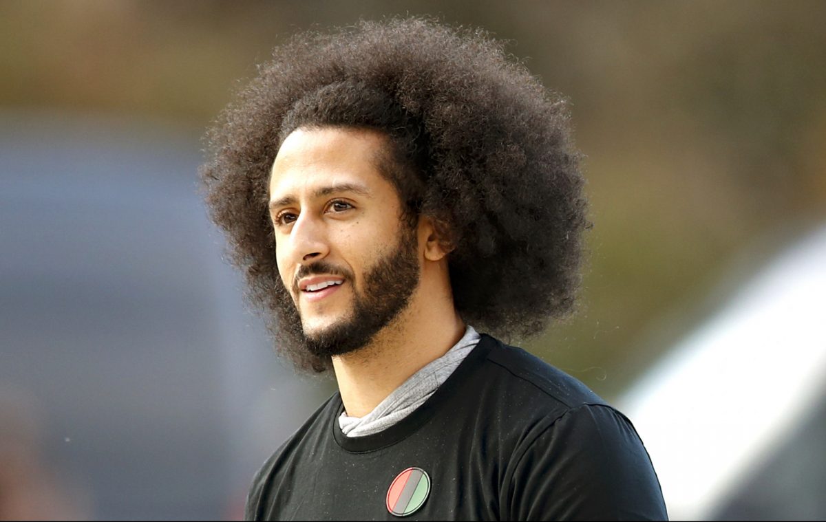 Free agent quarterback Colin Kaepernick arrives for a workout for NFL football scouts and media in Riverdale, Ga., on Nov. 16, 2019. (Todd Kirkland/AP Photo)