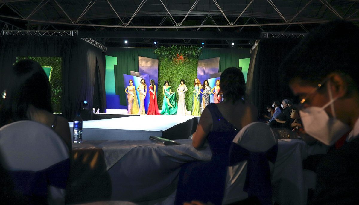 Attendees watch the Miss Nicaragua pageant, in Managua, Nicaragua, on Aug. 8, 2020. (Alfredo Zuniga/AP Photo)