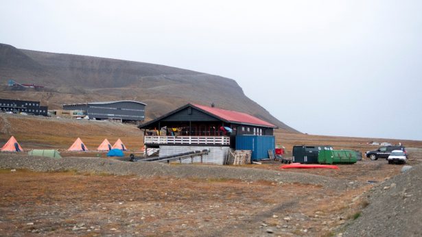 The campsite outside Longyearbyen is seen, on the Svalbard islands, Norway, on Aug. 28, 2020. (Nagell Ylvisaker/NTB Scanpix/Line via Reuters)