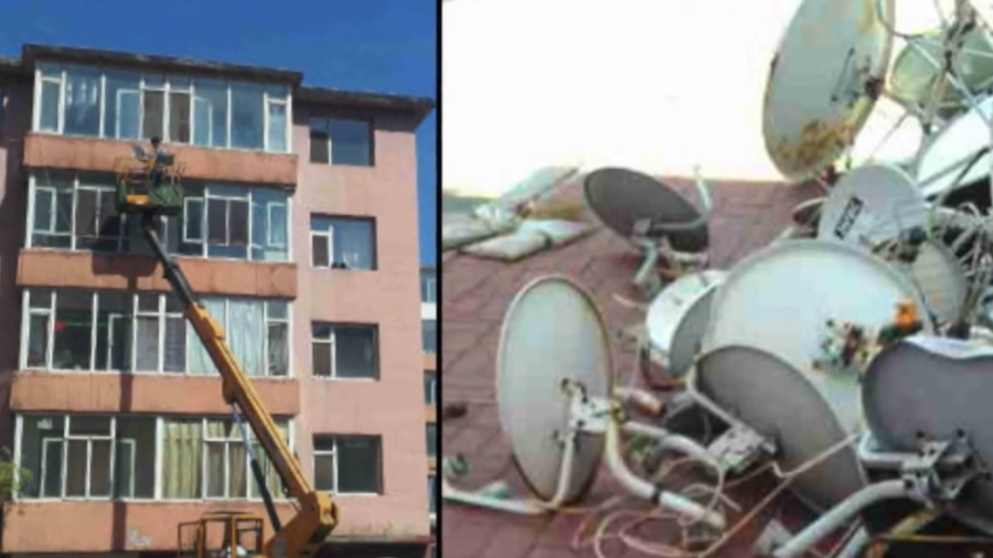 China Takes Down Satellite Dishes