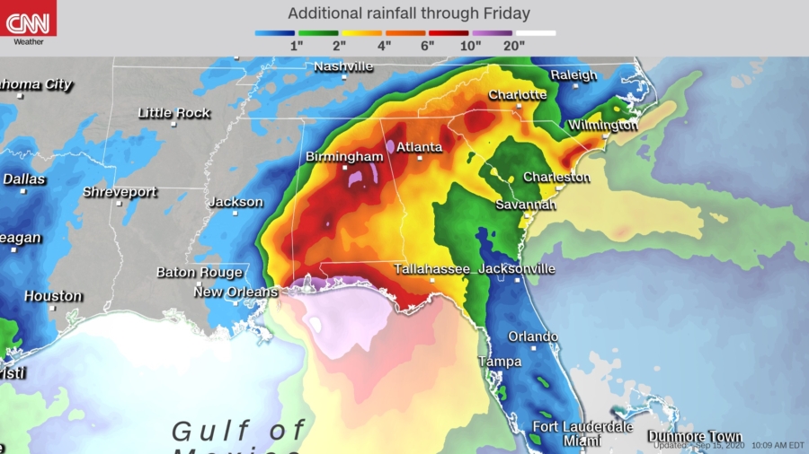 Sally’s Two Biggest Threats Are Inland Flooding and Storm Surge