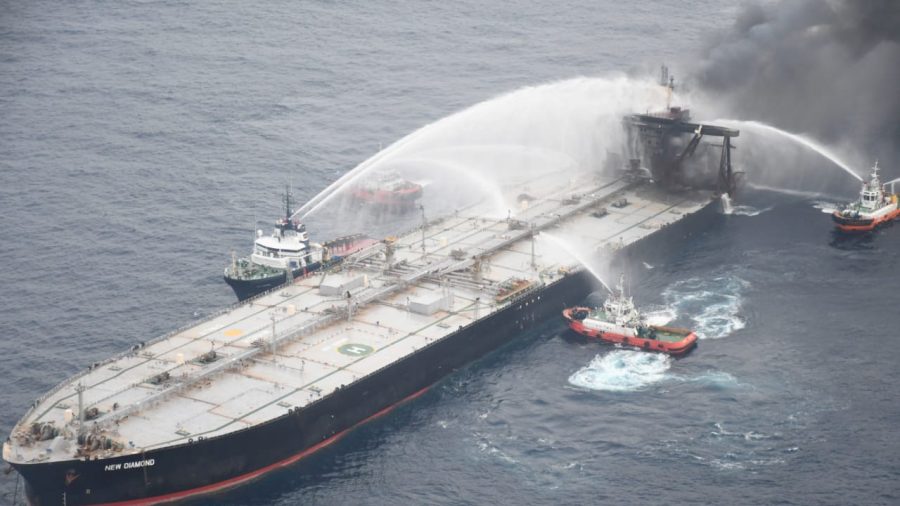 Oil Slick From Stricken Supertanker Spotted Off Sri Lanka