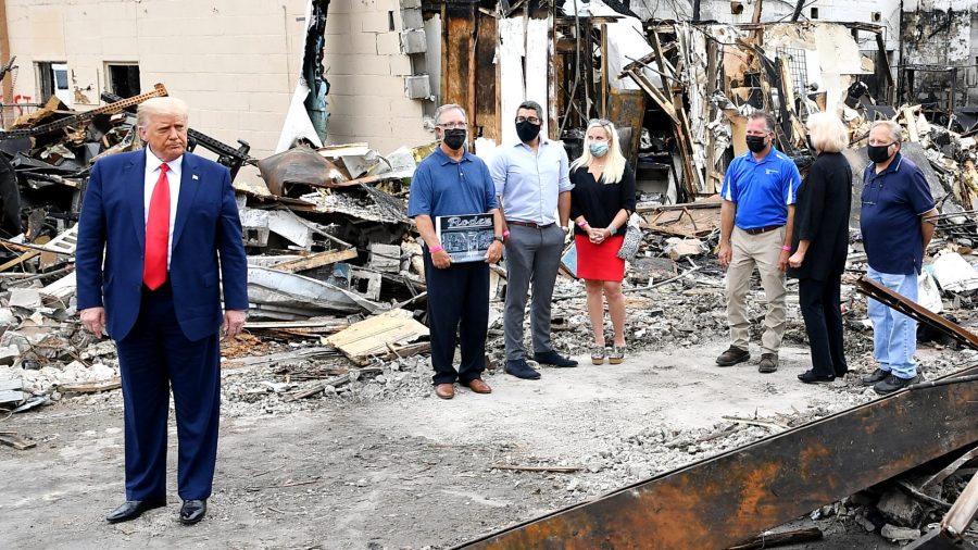 Trump Tours Damage From Riots in Kenosha, Promises to Help Businesses Rebuild