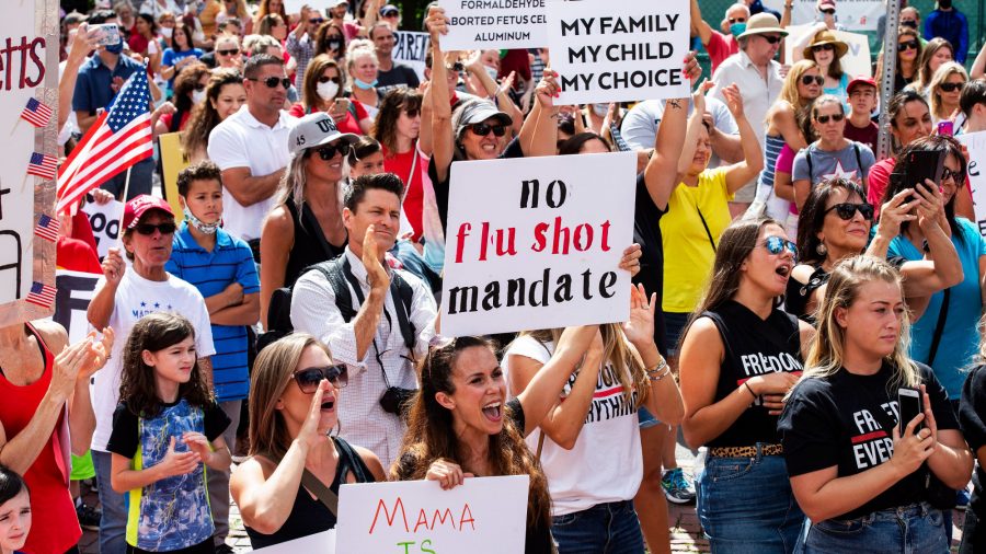 Mandatory Vaccine Protest in Boston