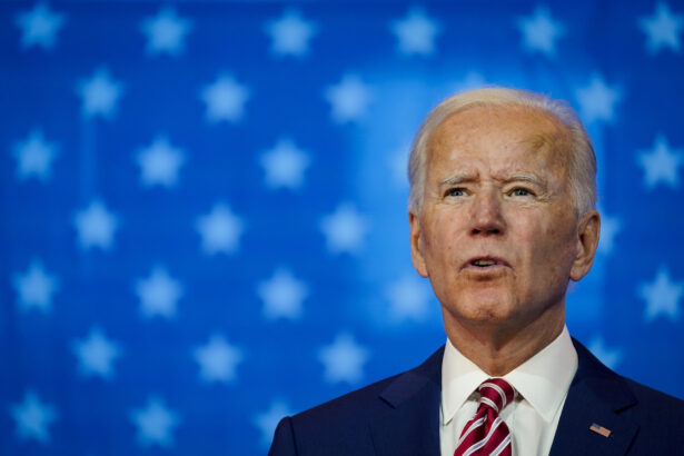 Democratic presidential nominee Joe Biden speaks at a rally in Wilmington, Del., on Oct. 23, 2020. (Drew Angerer/Getty Images)