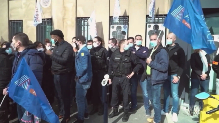 French Police Protest Station Attack