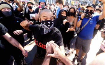 People Marching with Antifa Attack Conservatives at Rally Against Big Tech