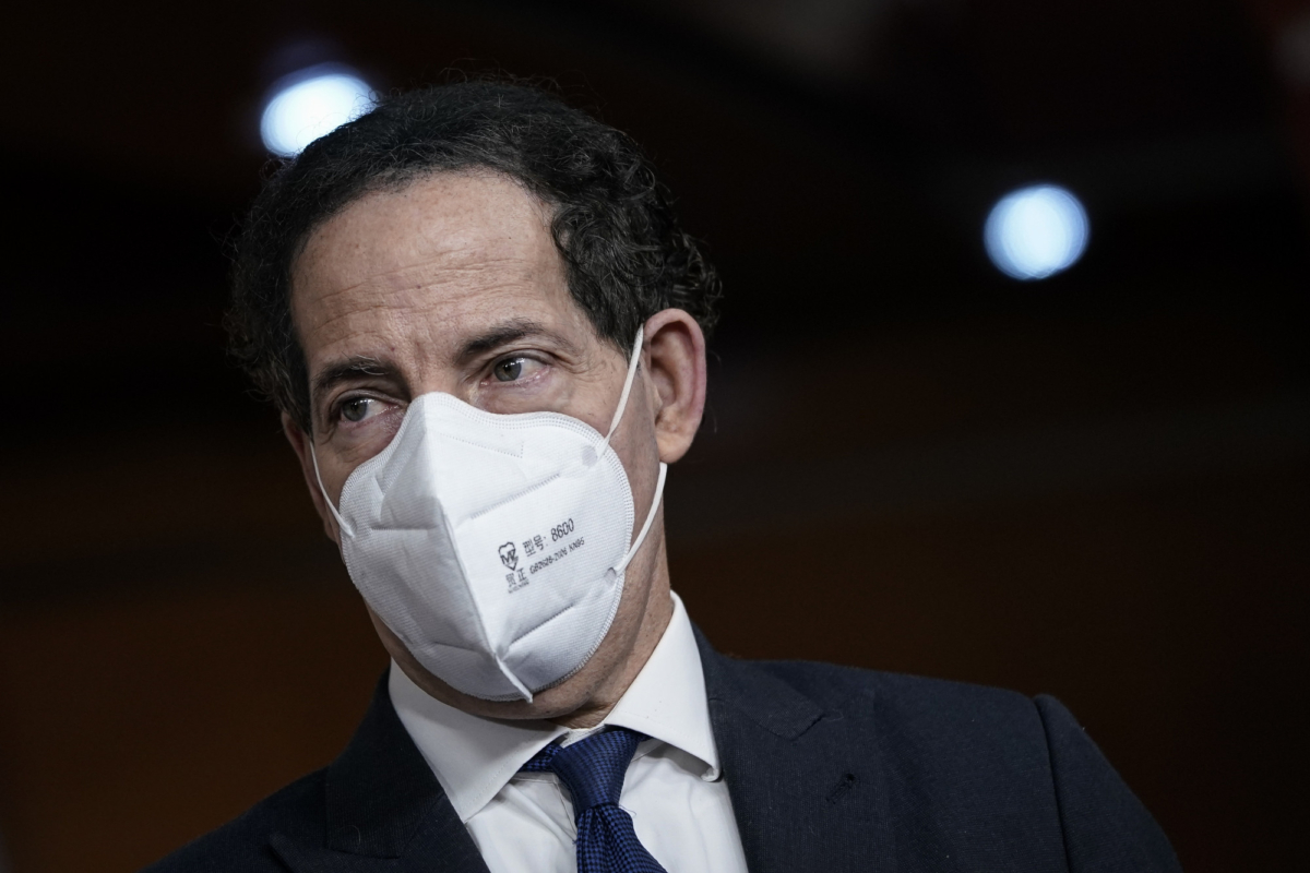 Rep. Jamie Raskin (D-Md.) attends a news conference at the U.S. Capitol in Washington, on Oct. 9, 2020. (Drew Angerer/Getty Images)