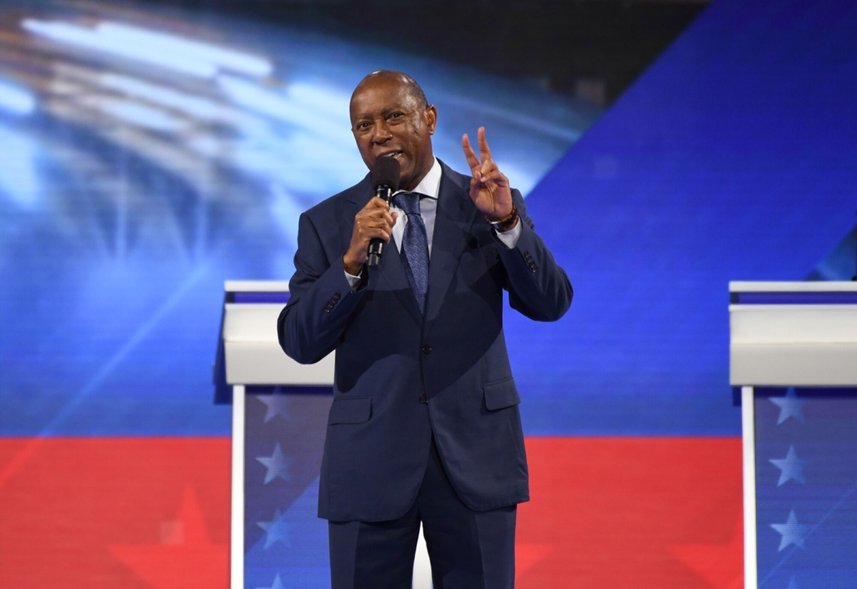 Mayor of Houston Sylvester Turner speaks onstage ahead of the third Democratic primary debate of the 2020 presidential campaign season hosted by ABC News in partnership with Univision at Texas Southern University in Houston, Texas on Sept. 12, 2019. (Robyn Beck/AFP via Getty Images)