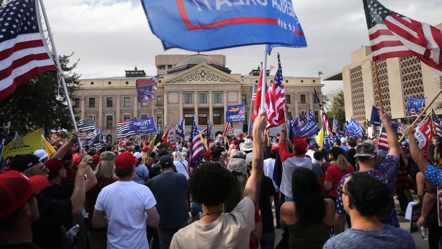Arizonians Call for Recount, Audit of Votes at State Capitol Rally