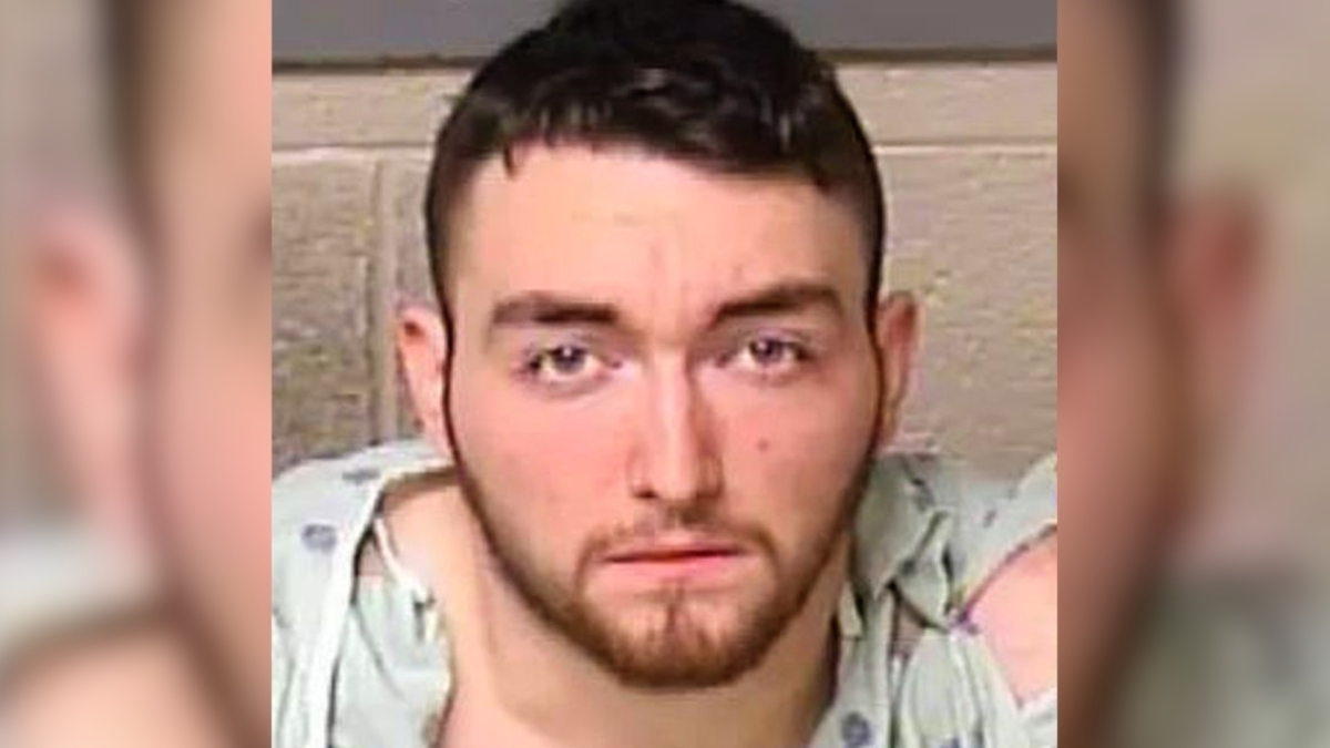 Joshua Tyler Funk, 24, in a booking photo. (Gaston County Jail)