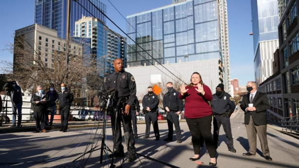 Nashville Chief of Police John Drake speaks at a news conference in Nashville, Tenn., on Dec. 27, 2020. (Mark Humphrey/AP Photo)