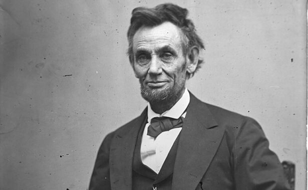 President Abraham Lincoln sits for a portrait, on Feb. 5, 1865. (Alexander Gardner/U.S. Library of Congress via Getty Images)