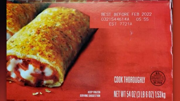 Nestlé Hot Pockets Brand Sandwiches: Premium Pepperoni made with pork, chicken and beef pizza garlic buttery crust. (Courtesy of USDA via Nestle)