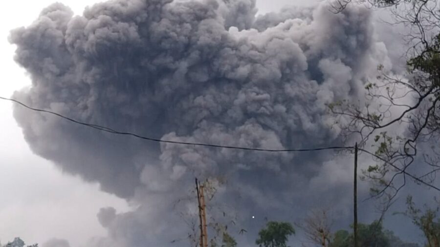 Semeru Volcano on Indonesia’s Java Island Spews Hot Clouds