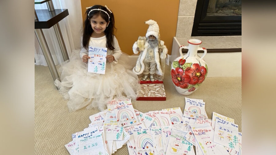 This Kindergartner Spent Almost 2 Weeks Making 200 New Year’s Cards for Seniors. Then She Broke Her Piggy Bank to Buy Them a Gift