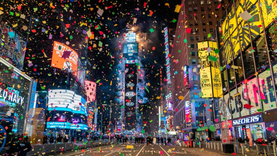 Pandemic-Style New Year's Eve Celebration in Times Square