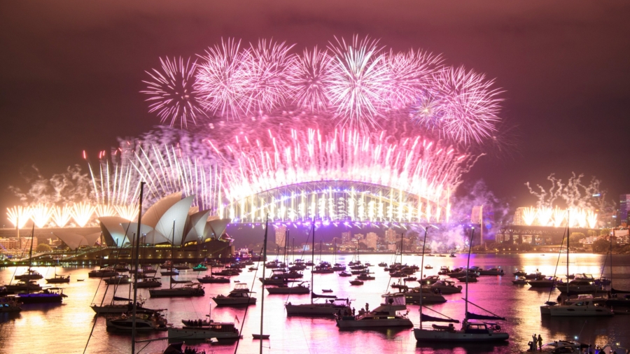 New Year's Eve Fireworks in Oceania