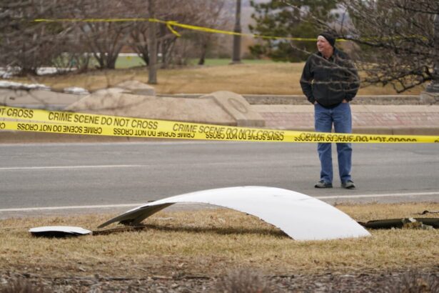 A piece of debris from a commercial airplane