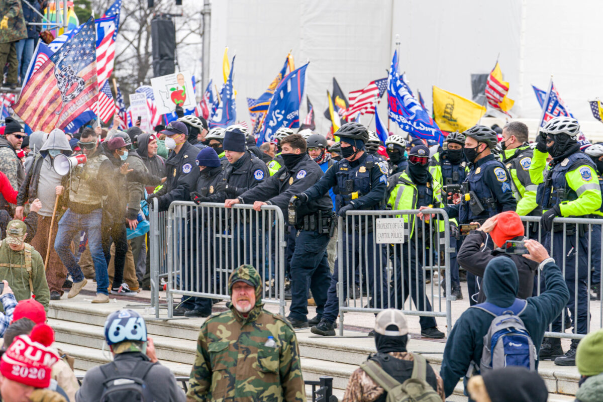 People gather on Capitol Hill to protest election results in Washington, on Jan. 6, 2021. (Leo Shi/The Epoch Times)