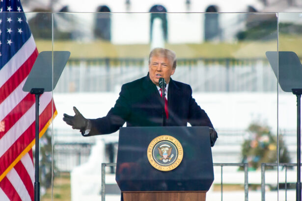 President Donald Trump at the Save America rally in Washington on Jan. 6, 2021. (Lisa Fan/The Epoch Times)