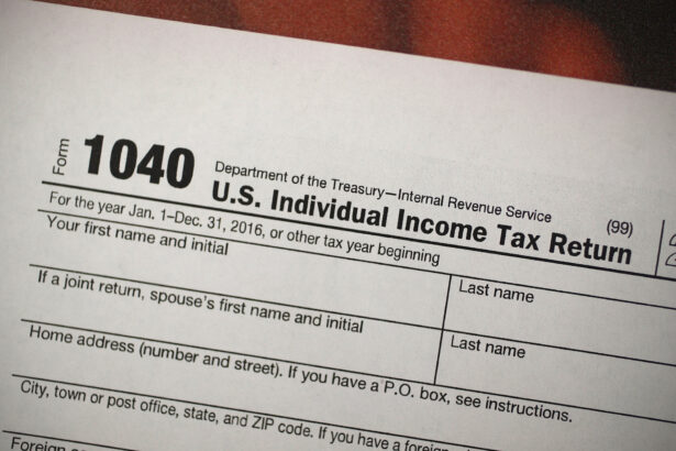 IRS 1040 tax form