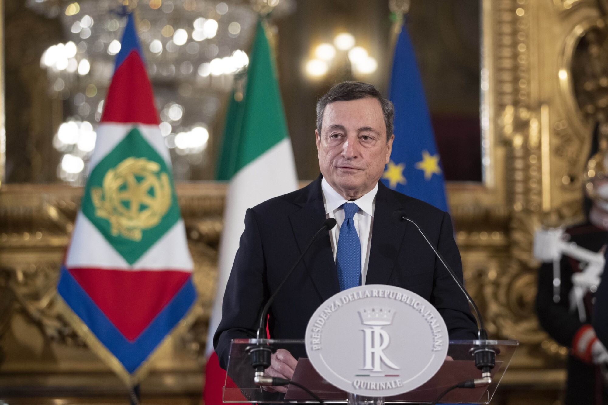Italy’s Draghi Wins Support of 2 Rival Parties for New Government