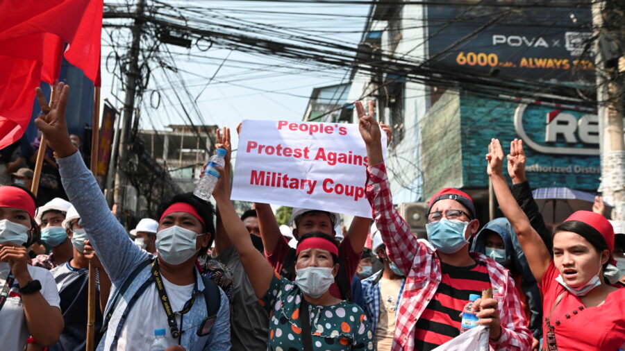 Tens of Thousands Protest Burma Coup Despite Internet Ban