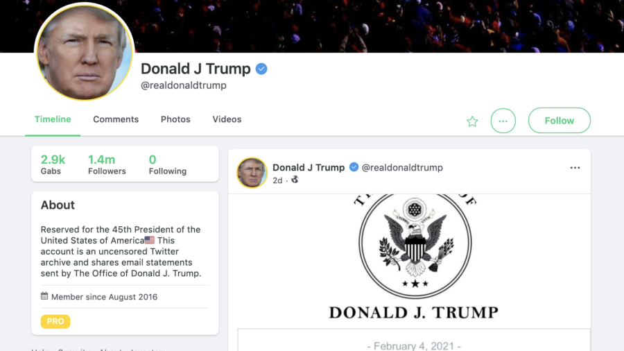 Gab CEO Denies Trump Signed Up for Website