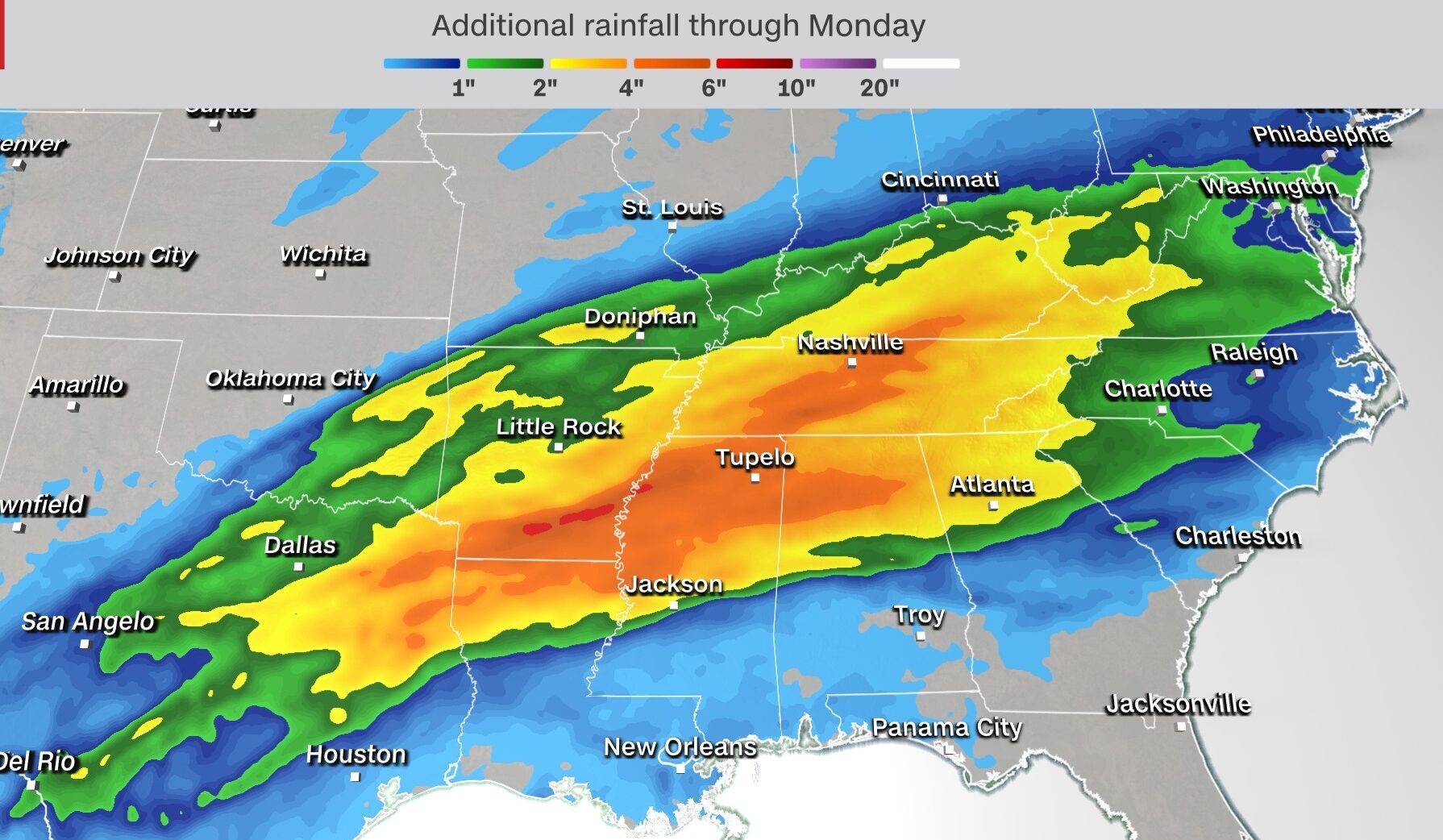 An Active Weather Pattern Returns to the South—This Time With Heavy Rain, Not Snow