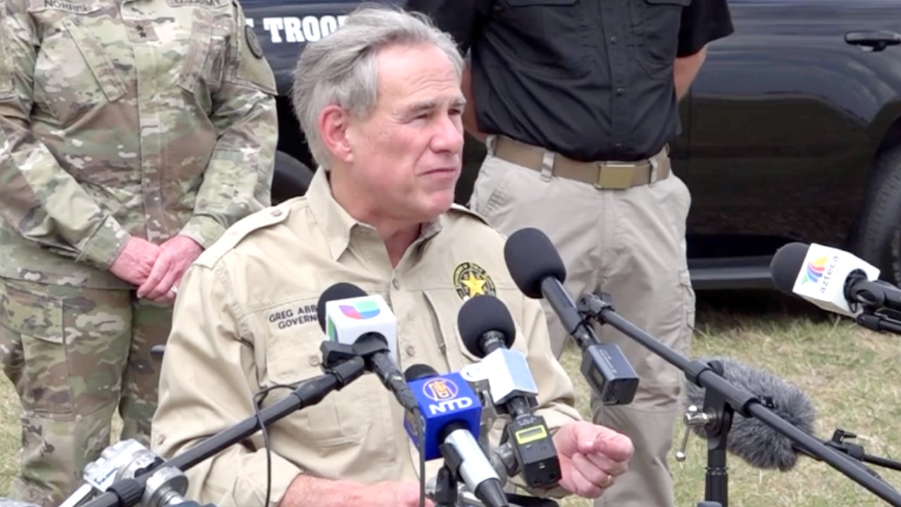 LIVE: Texas Governor Gives Update on Border Security at the International Bridge in Del Rio