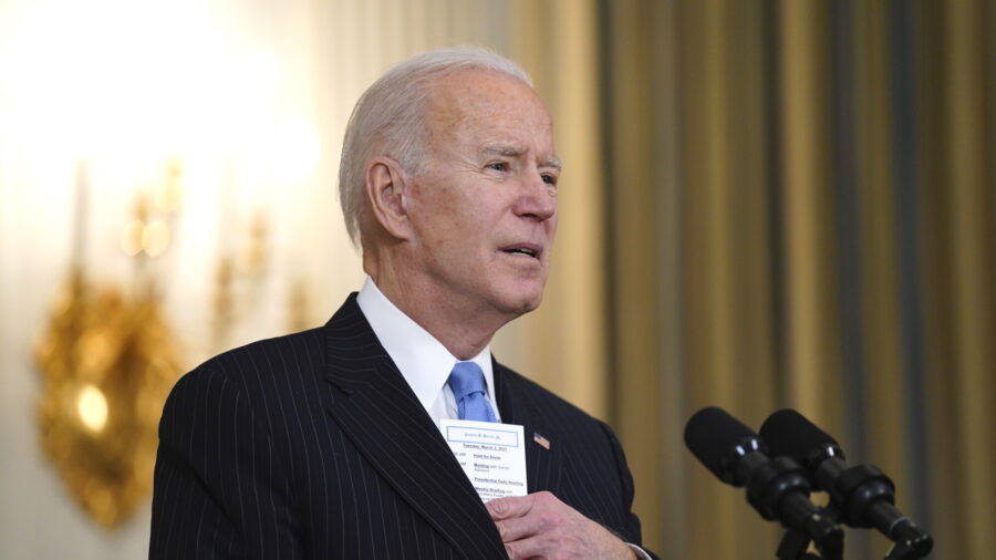 Biden Says Country ‘On Track’ to Have Enough Vaccines for All Adult Americans by End of May