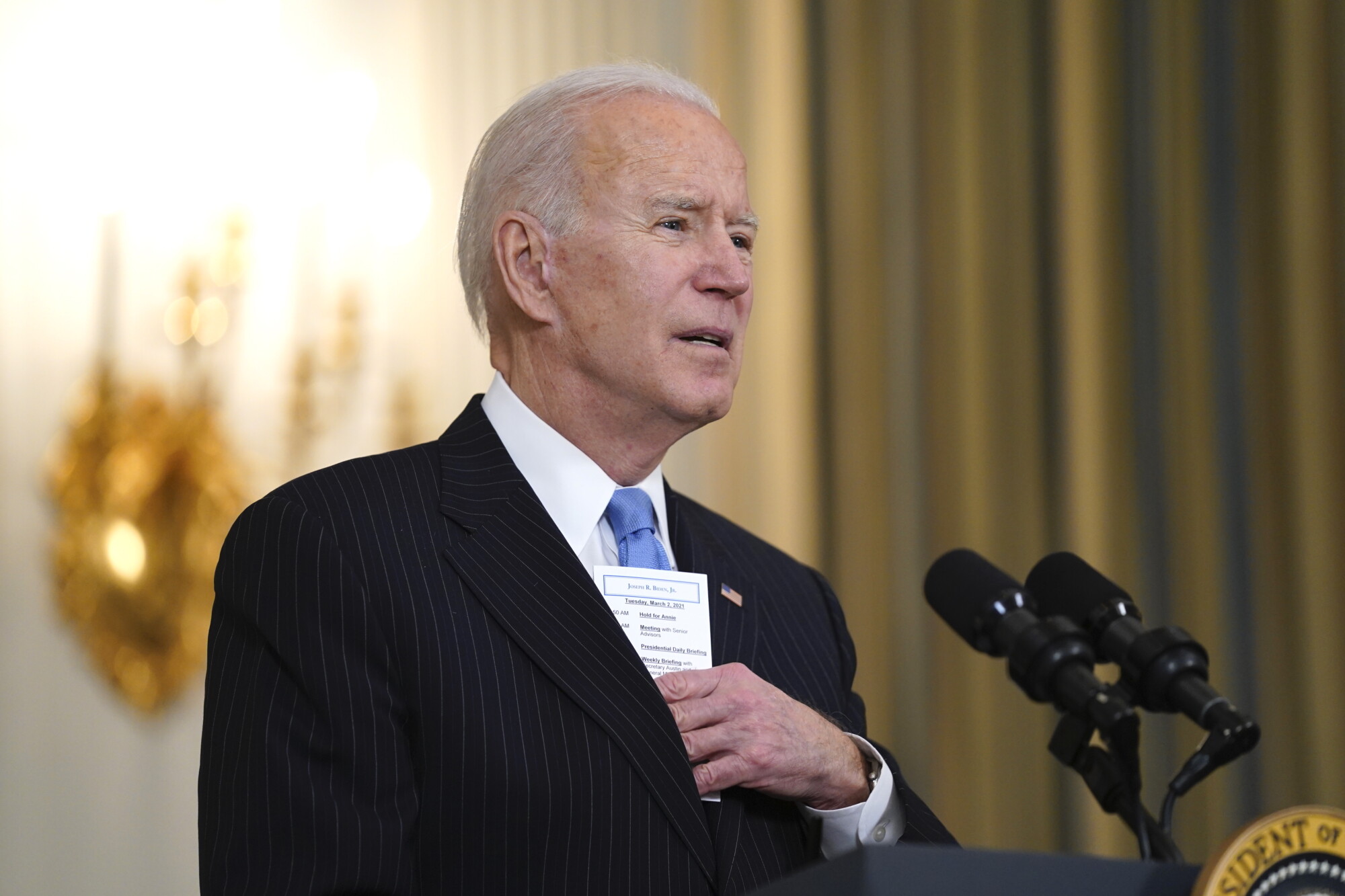 Biden Says Country ‘On Track’ to Have Enough Vaccines for All Adult Americans by End of May