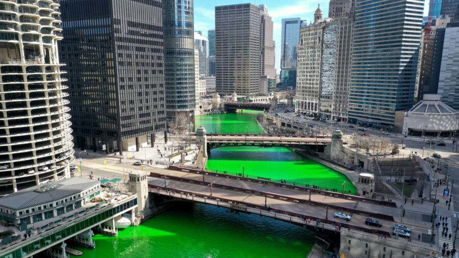 Chicago River Turns Green for St. Patrick’s Day