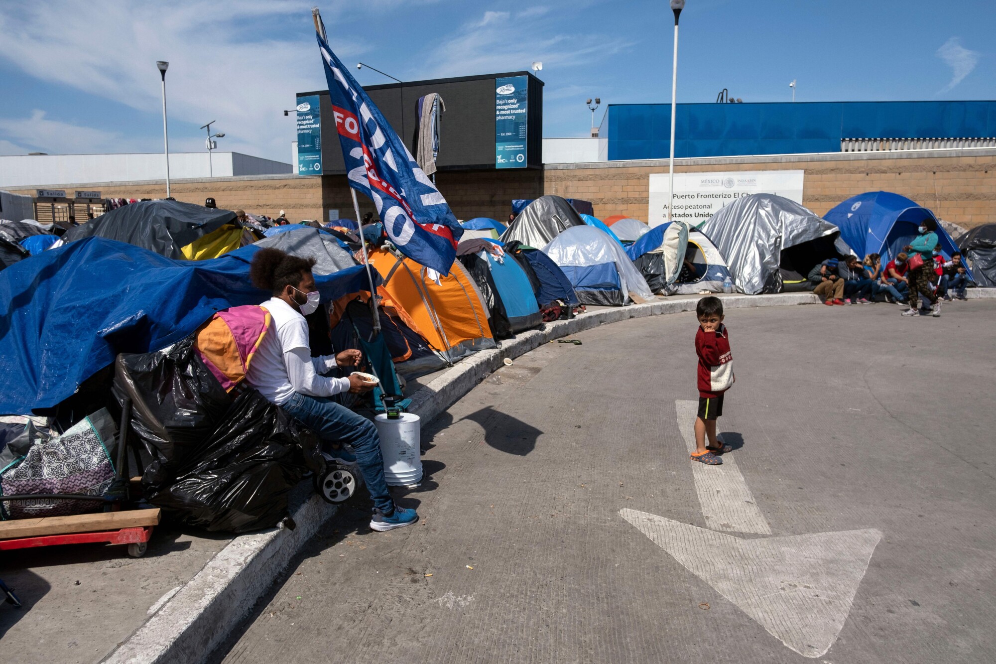 Migrants Form Tent Community in Mexico Waiting for Biden to Open the Border