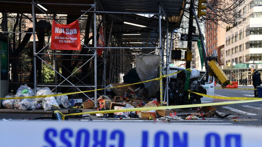 Car Crash Demolishes Outdoor Dining Area in New York City
