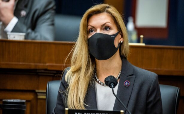 Rep. Beth Van Duyne (R-Texas) listens during a hearing on Capitol Hill in Washington, on March 2, 2021. (Samuel Corum/Getty Images)