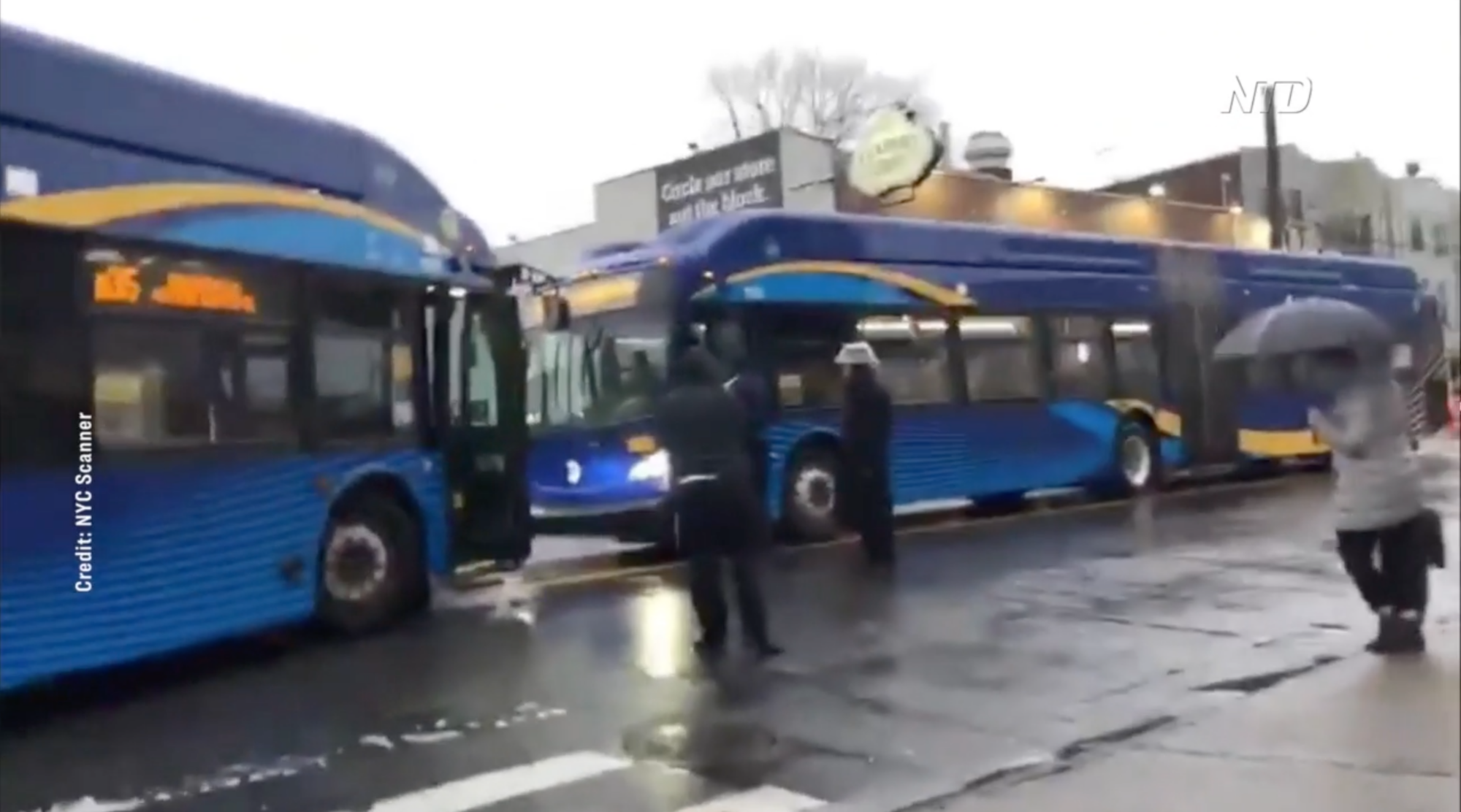 MTA Bus Drivers Clash, Leads to Traffic Jam