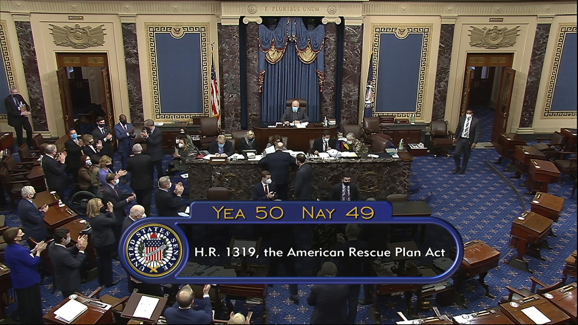 Senate Approves $1.9 Trillion COVID-19 Stimulus Package on Party-Line Vote