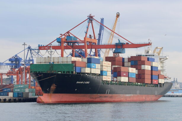 Iranian-flagged container ship Shahr e Kord is seen in Istanbul's Haydarpasa port