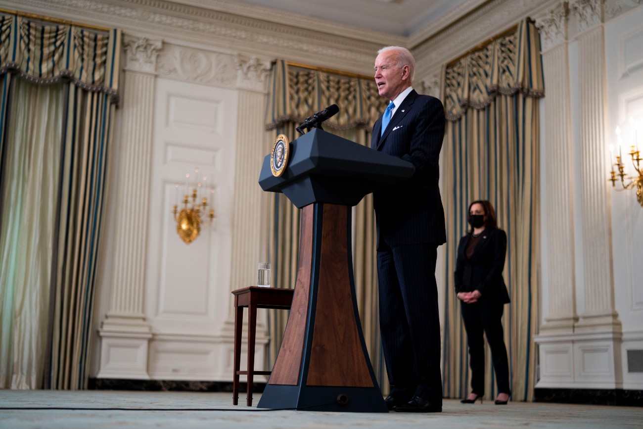 Biden Meets With Senate Democrats on Relief Bill