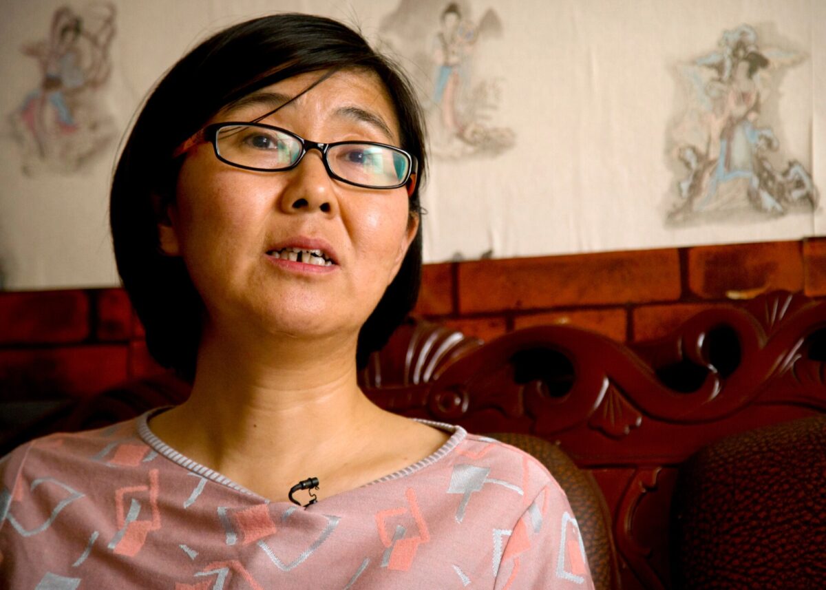 Chinese human rights lawyer Wang Yu in Beijing, China, on April 18, 2015. (Mark Schiefelbein/AP Photo)