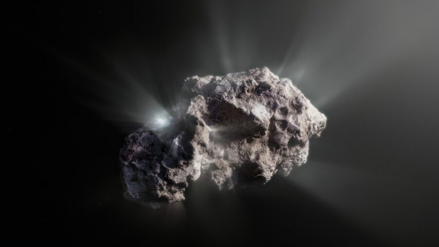 Pristine Interstellar Comet Came From a System Containing Giant Planets