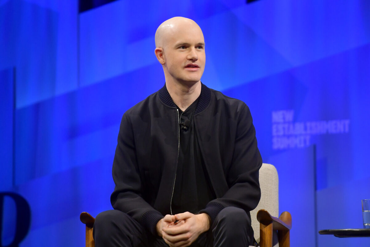 Brian Armstrong, cofounder and CEO of Coinbase, speaks onstage during 'Tales from the Crypto:<br/>What the Currency of the Future Means for You' at Vanity Fair's 6th Annual New Establishment Summit at Wallis Annenberg Center for the Performing Arts in Beverly Hills, Calif., on Oct. 23, 2019. (Matt Winkelmeyer/Getty Images for Vanity Fair)