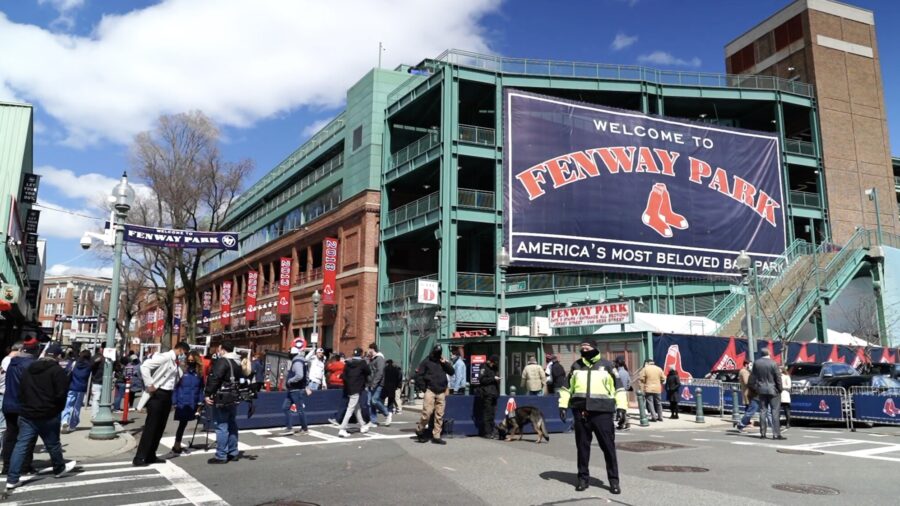 Boston Red Sox Play After Rain Delay
