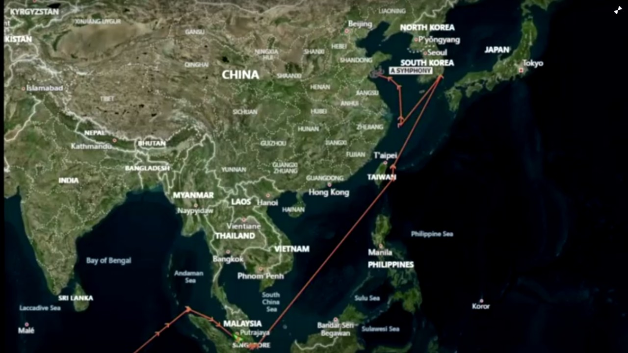 Graphic Shows Oil Tanker A Symphony’s Last Movements Before Collision Outside Chinese Port