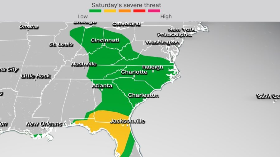 Severe Weather Forecast for Parts of Gulf Coast; at Least 2 Dead in Louisiana
