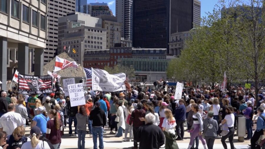 Boston Rally Demands Lifting All Mask Mandates